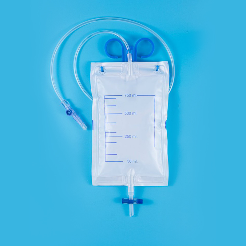 750ml Deluxe Urine Bag With Hook And Cross Valve