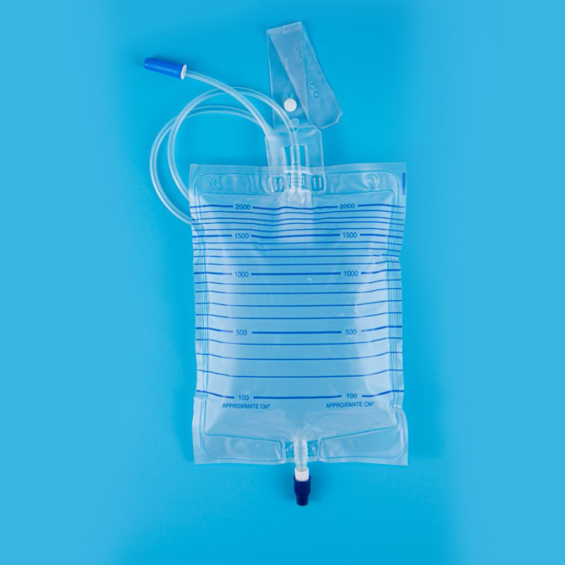 SM7012 Spiral Valve Ordinary Urine Bag With Ribbon